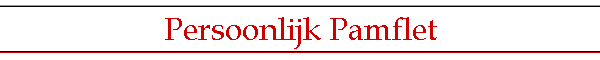 Persoonlijk Pamflet